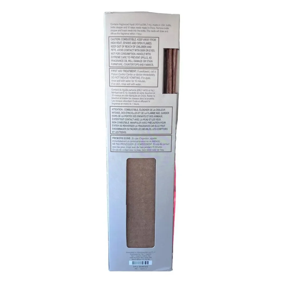 Pier 1 One‎ Imports Reed Diffuser Set Cuban Vanilla 10 oz Set New Discontinued